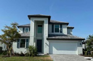 large 2-story family home by Lennar builder in Lakespur at Wellen Park new construction community in Venice florida - a popular family community in Wellen Park