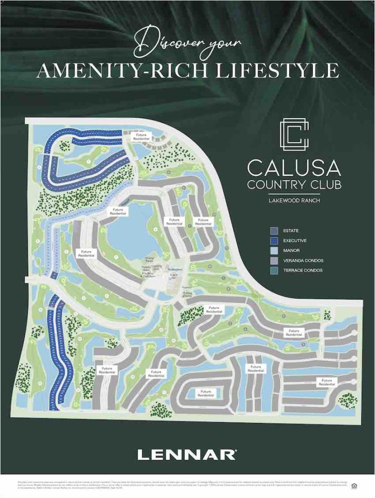 calusa country club lakewood ranch lennar new construction community map